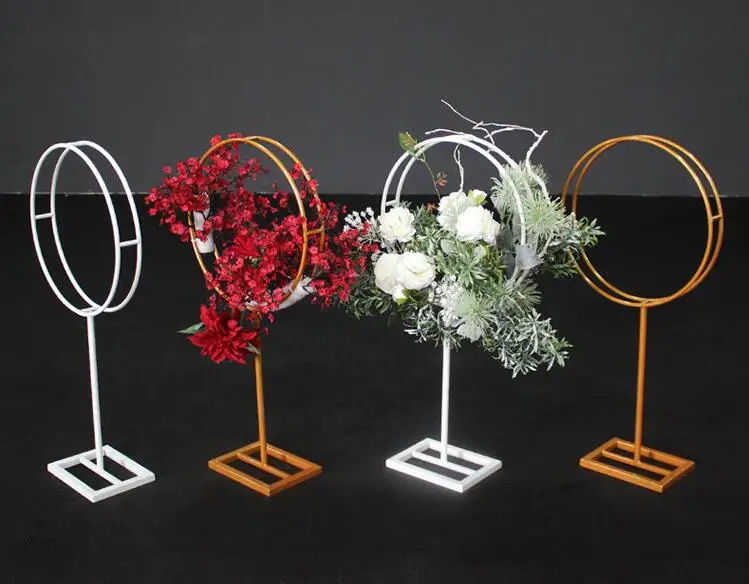 Baijie wedding props Ring Flower ware round wedding table flower arrangement wedding scene stage guide