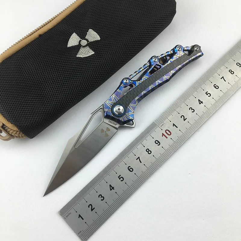 LEMIFSHE Cuchillo plegable M390 con mango de titanio para outdoor - imagen 3