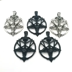 Pentagram Pan God Skull Gothic Pendant Satan Devil Mysterious DIY Jewelry Accessories 7 Pieces