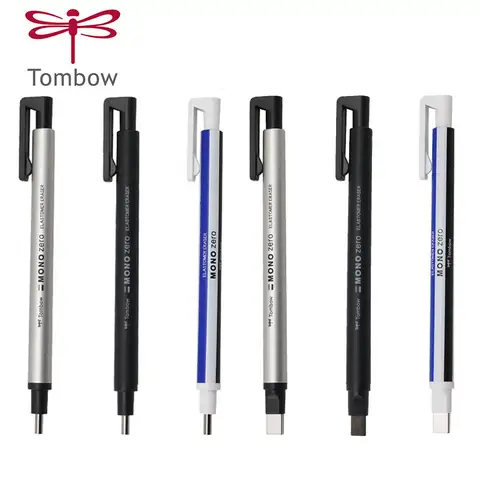 TOMBOW MONO 제로 지우개 기계식 지우개 리필 형 펜 모양 고무 프레스 유형 드로잉 교정 학교 문구 1 Pcs