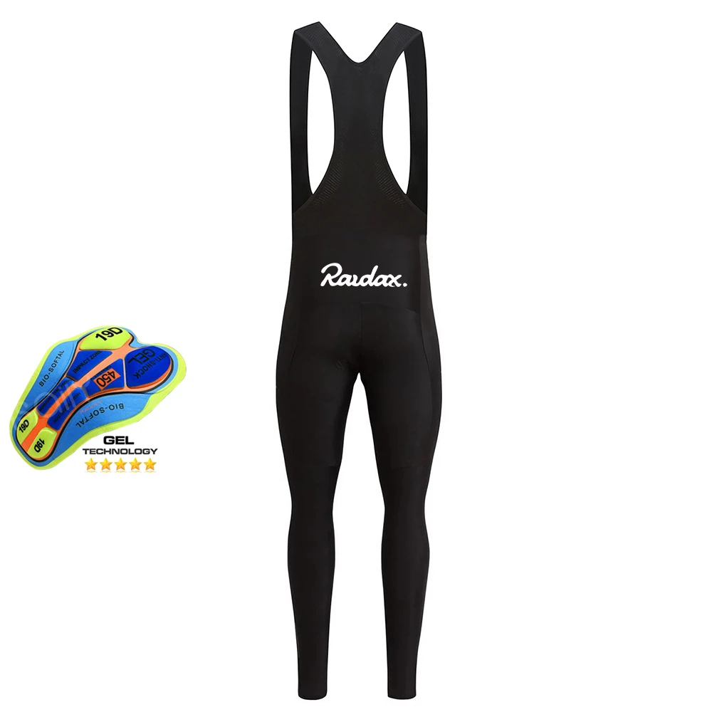 Raudax Herren Frühling Dünne Trägerhose Klassisch Schwarz MTB Sport Team Fahrrad Reitshorts Lange Hose zum Laufen – Detail 5