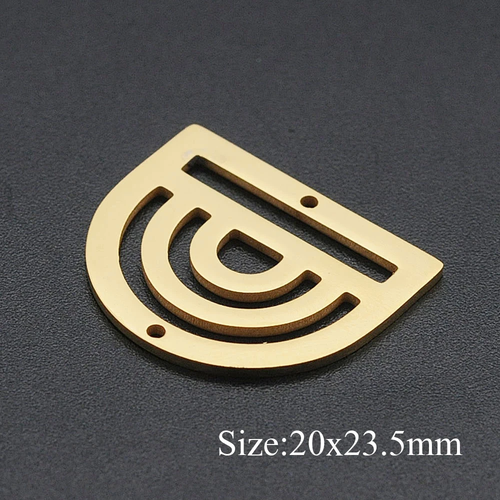 10pcs/lot 316 Stainless Steel Different Geometric DIY Earring Connectors Findings Charm Pendant Wholesale  OEM Order Accepted