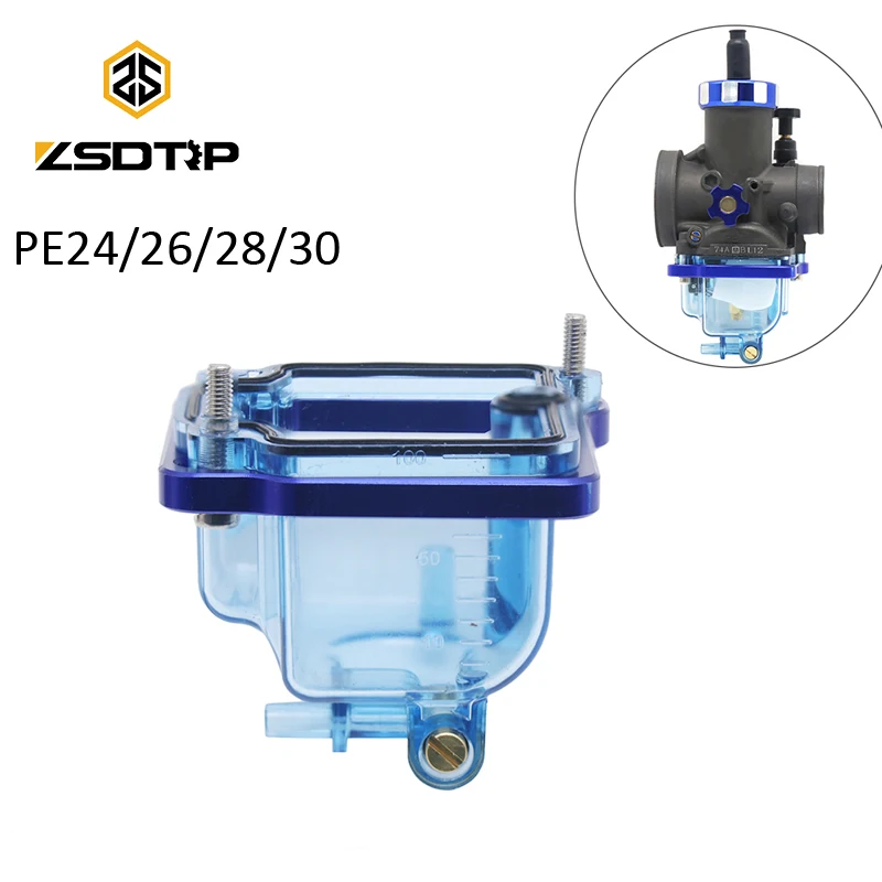 ZSDTRP PWK Carburetor Float Bowl Chamber Transparent Oil Cup For Keihi PE 24/26/28/30mm Carb