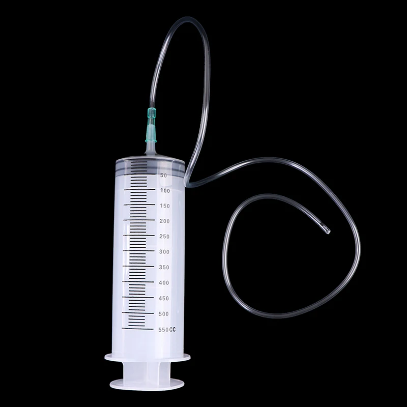 500ml CC Syringe Injector Clear Plastic Large Disposable Syringe with Hose Tube