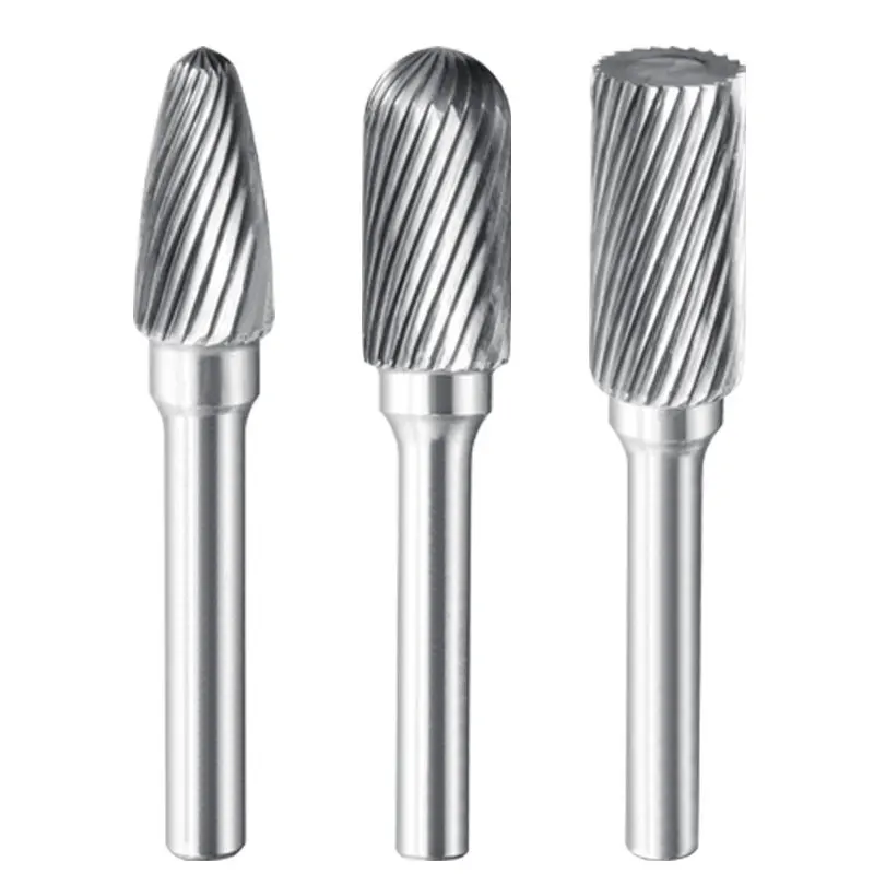 10pcs Tungsten Carbide Rotary File Single Groove Metal Grinder Alloy Trimming Mill Cutter Carved Polish 3*6mm Grind Bit