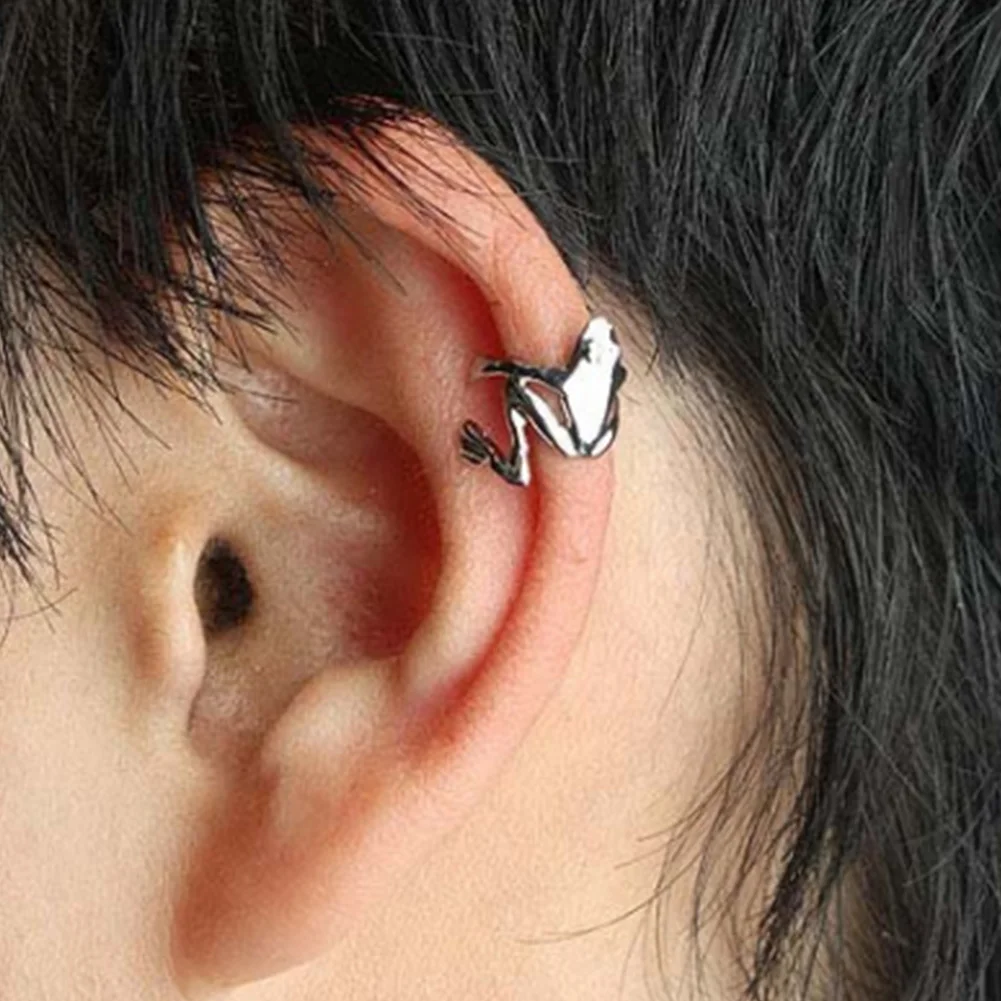 Yungqi Mode Cartoon Frosch Ohr Manschetten Ohr Manschette Clip Ohrringe Für Frauen Punk Earcuff Keine Piercing Gefälschte Knorpel Tier Ohrring