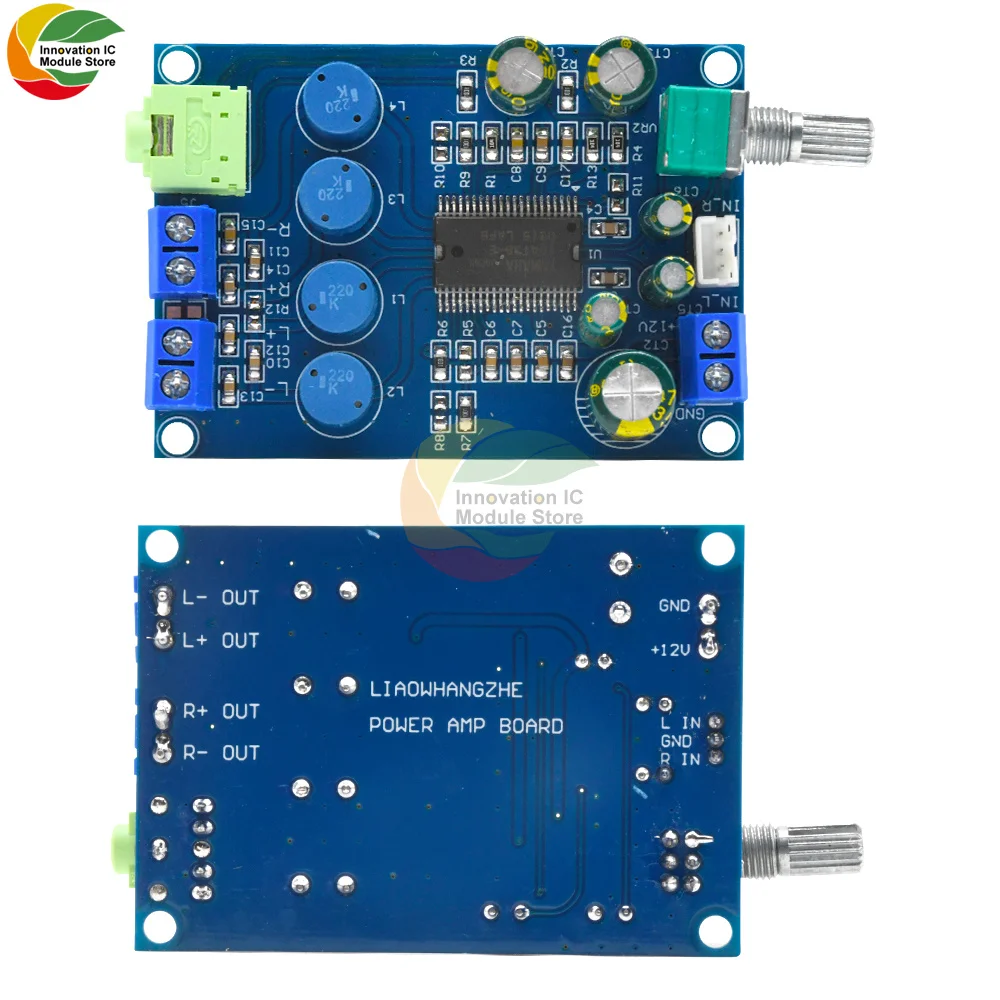 YDA138-E Audio Amplifier DC 12V Digital Amplifier 10W+10W Dual Channel Digital Audio Board with Rotary Potentiometer for YAMAHA