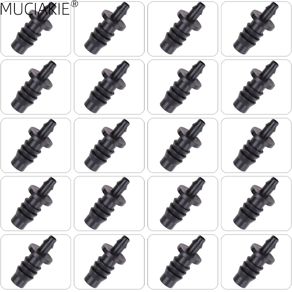 MUCIAKIE 20PCS 8/11MM to 4/7mm Reducing Barbed Straight Connectors 3/8'' to 1/4'' Reduced Barb Micro Drip Irrigation Fittings