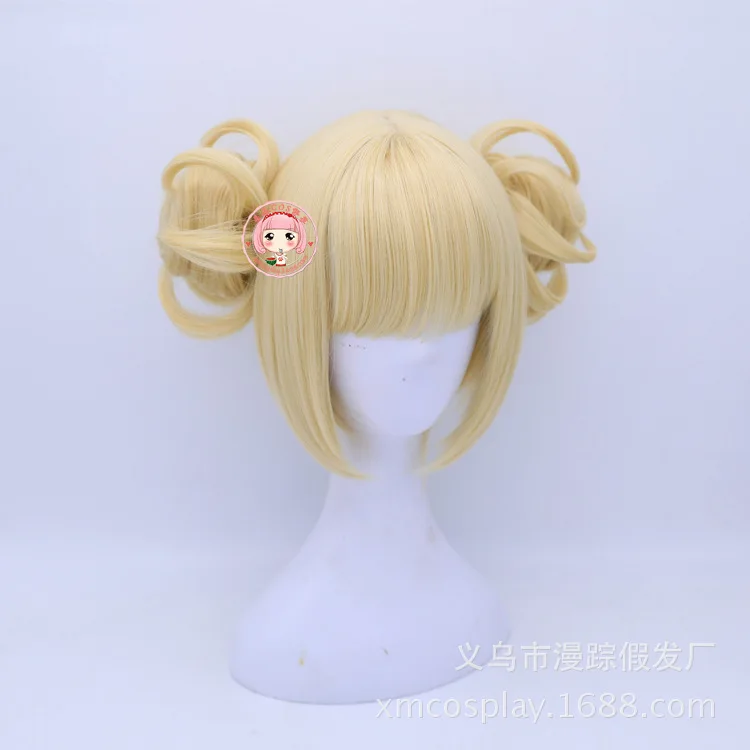 Himiko toga-peruca de cosplay do boku no hero academia, peruca sintética para fantasia de meu corpo, com cabelo sintético, para cosplay de my hero academia 2020