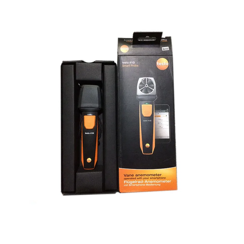 Original Testo 410i Smart probe Testo410i Vane anemometer Wind speed measuring instrument for air outlet and ventilation grilles