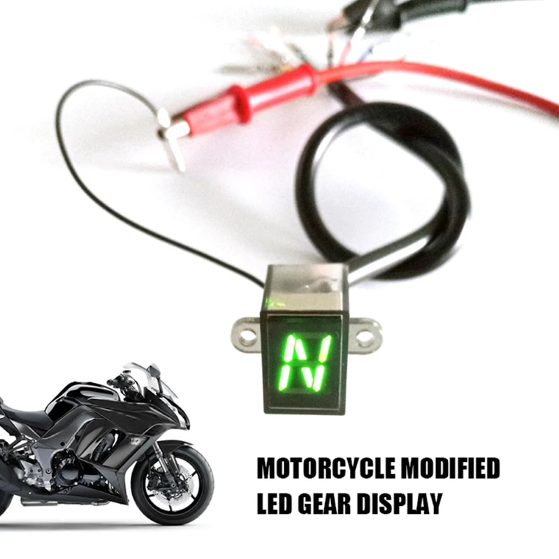 

12V Universal LED Digital Gear Indicator Motorcycle Display Shift Position Sensor Waterproof Display Instrument