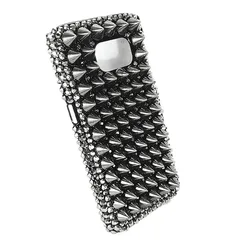 Rock Full Metal Punk Spikes Studs Rivet Bling Diamond Case Cover For Samsung Galaxy Note 20 S26 S25 S24 S23 S22 FE Ultra Plus