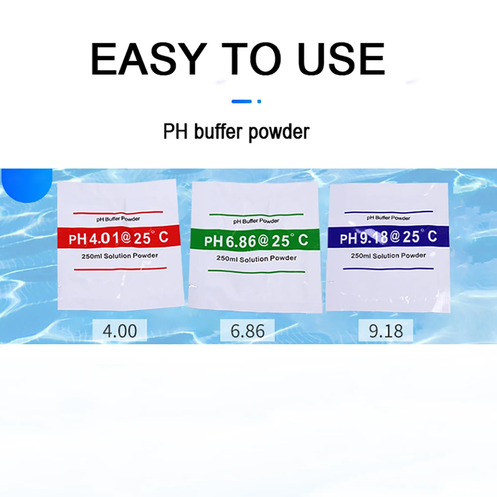 100pcs ph meter calibrator ph4.01/ 6.86/9.18 calibration solution powder PH Meter  For PH Test Meter swimming pools RO systems