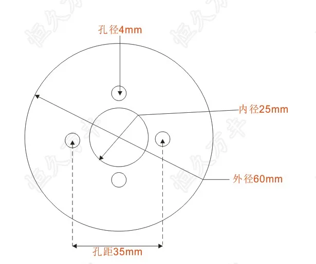 Diameter:60mm inner hole:25mm thickness:2mm 360 degree Ultra small dial scale Stainless steel disc