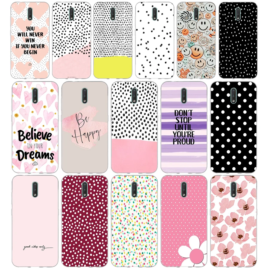 348FG Polka Dots gift Soft Silicone Tpu Cover phone Case for Nokia 2.1 2.3 3 3.1 4.2 5 5.1 Plus 7.2 6 8