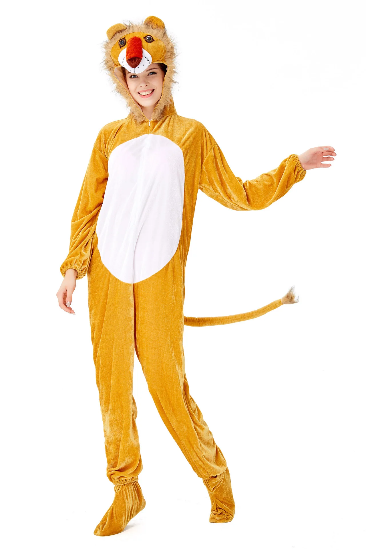 Kinder der Tag Erwachsene Lion King Bühne Leistung Kostüm Cosplay Weihnachten Nette Tiger Tier Kostüm