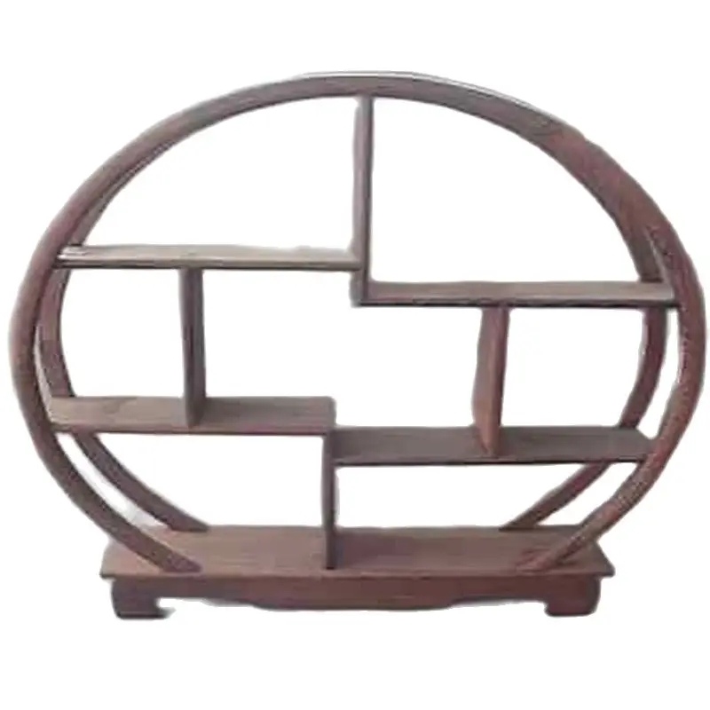 

Ancient China Collection Wood Curve Shelf For Vase Snuff Bottle Wooden Shelves Collectibles