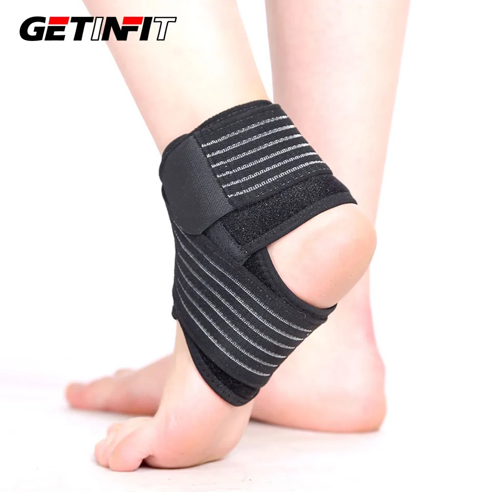 

Getinfit 1 Pair Elastic Strap Ankle Support Brace Badminton Basketball Football Taekwondo Fitness Heel Protector Gym Equipment