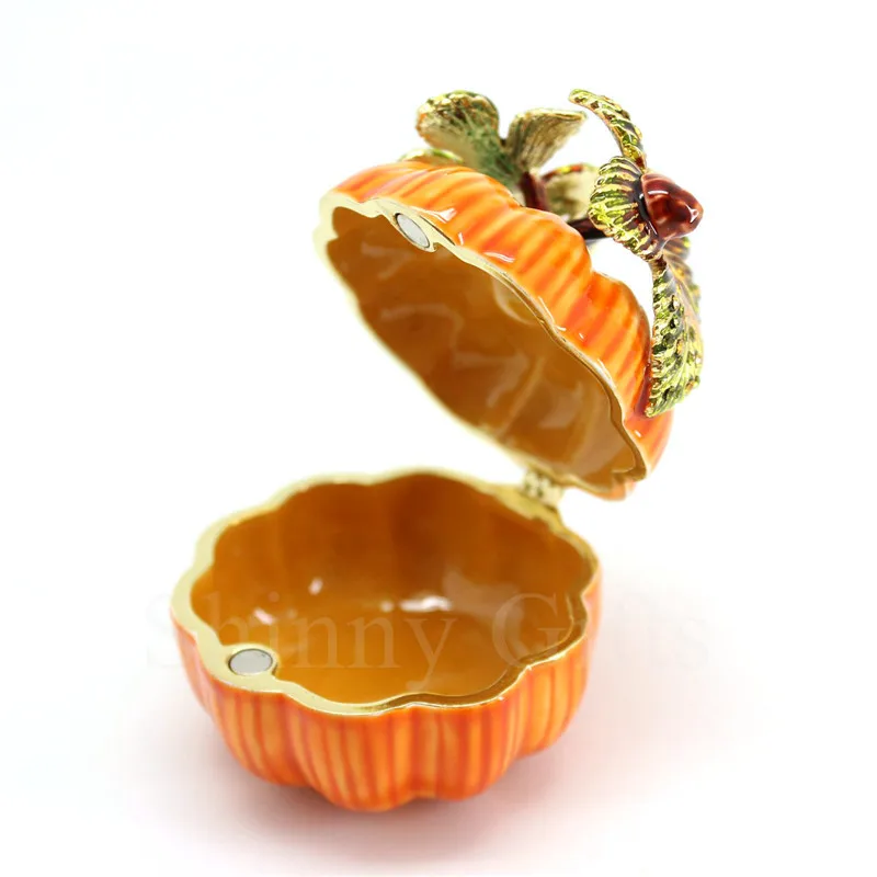 SHINNYGIFTS Enameled Metal Trinket Box, Christmas Gift, Student Gifts