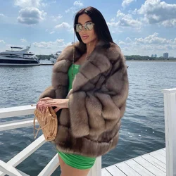 TOPFUR 2021 Brand New Real Fox Fur Jacket Natural Fur Thick Warm Winter Women Coat Elegant Female Luxury High Fashion Overcoat