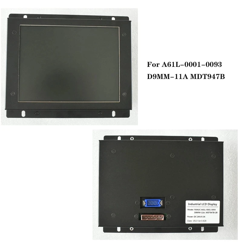 Промышленный ЖК-монитор для замены FANUC 9 дюймов, старый CRT A61L-0001-0093 D9MM-11A MDT947B-2B A61L-0001-0095 D9CM-01A
