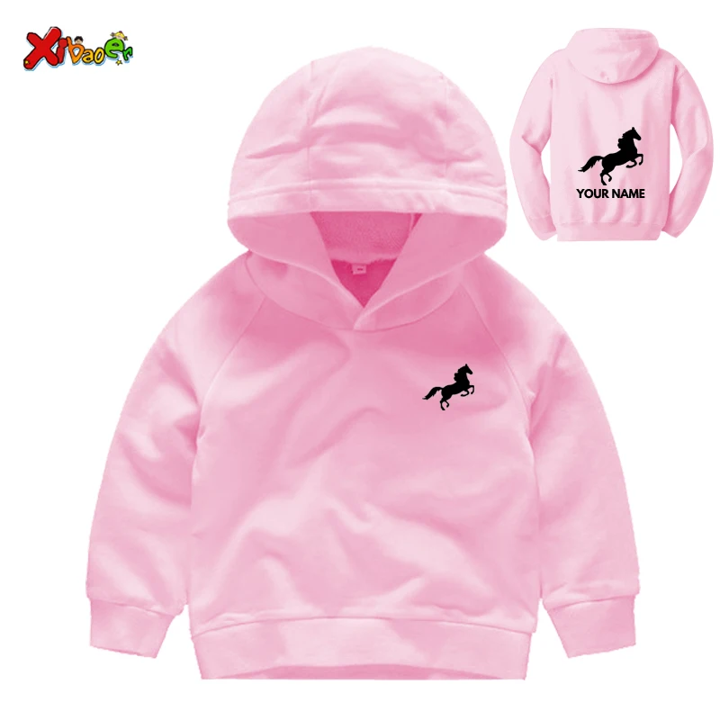 Hoodie Girls Kids Hooded Sweatshirts Children\'s Hoodies Hoodies Personalised Horse Riding Hoodie Gift for Boys Kids Sweatshirts