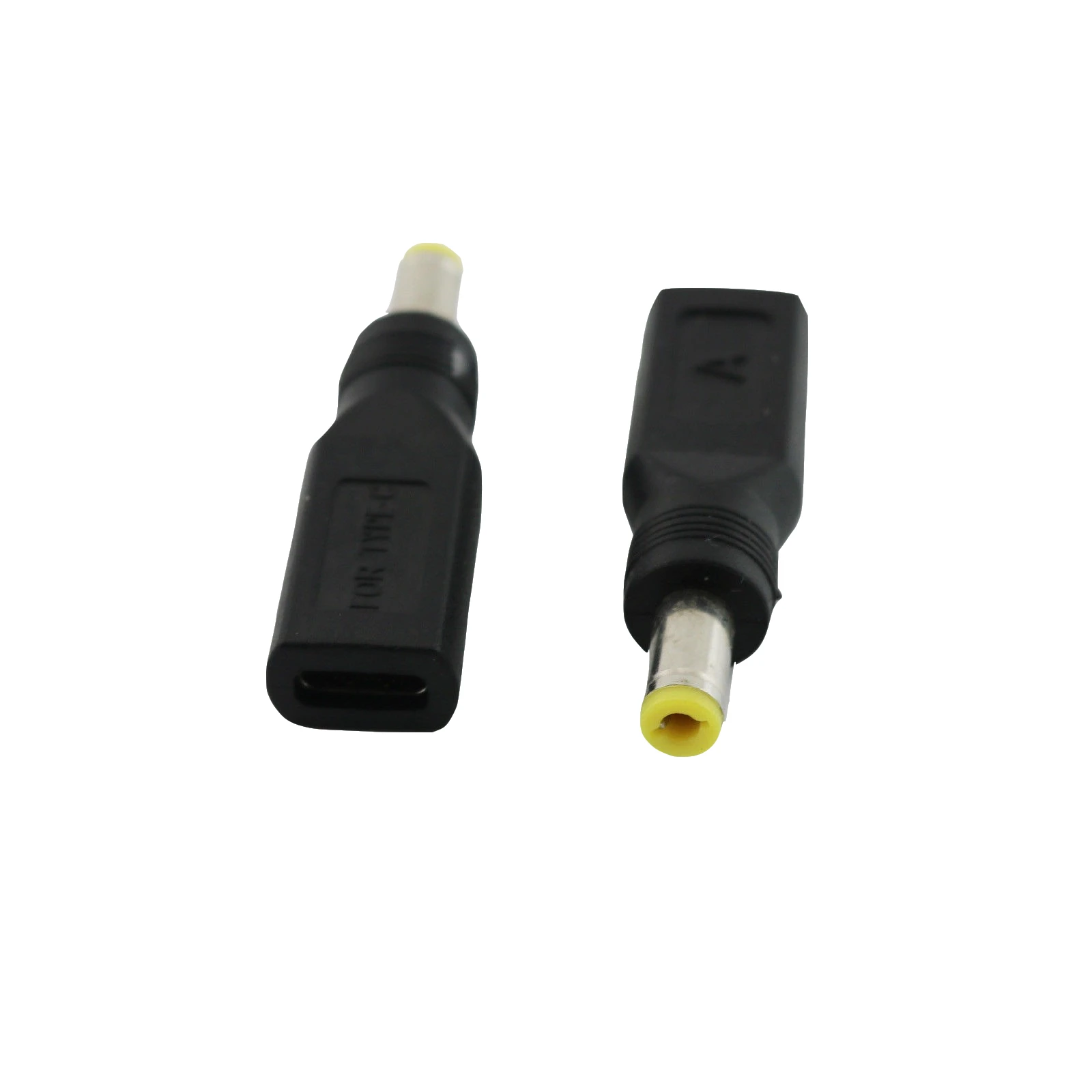 1x USB 3.1 유형 C 암 잭-DC 4.8mm x 1.7mm 수 플러그 전원 충전 어댑터 커넥터 스트레이트 블랙