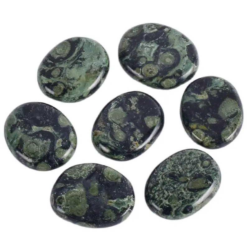 Natural palm stone 30*22*7 mm kambaba jasper mineral quartz polishing slices Chakra set figurine spiritual Reiki Healing decor