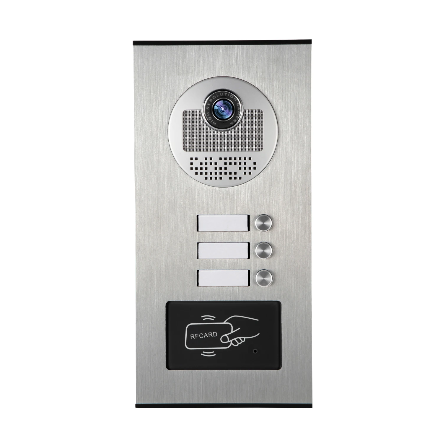 SmartYIBA 3 Units Apartments Families Video Door Phone 4.3" Building Intercom System RFID Unlock Doorbelll 3 Monitors Kits image 6