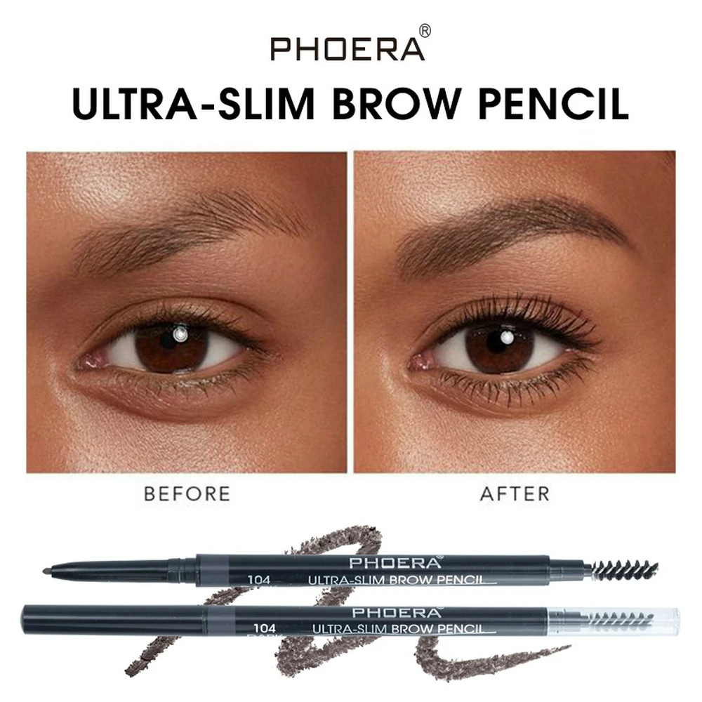 5 Colors Eyebrow Pencil Natural Waterproof No blooming Rotating Automatic Eye Brow Pencil with Brush Brown Beauty Cosmetic Tool