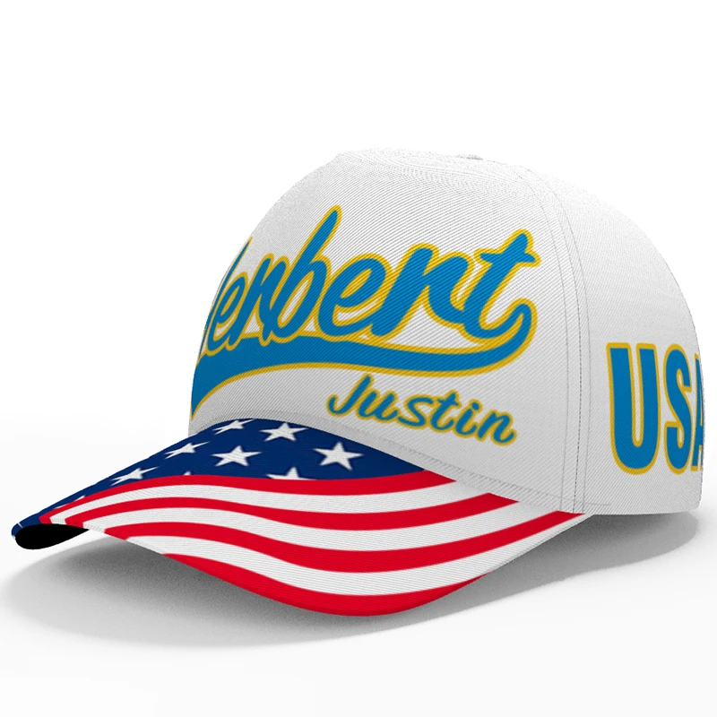 American Baseball Cap Camo Free Custom Name Number Team Football Herbert Usa Hat Travel Justin Us Flag 10 United States Headgear