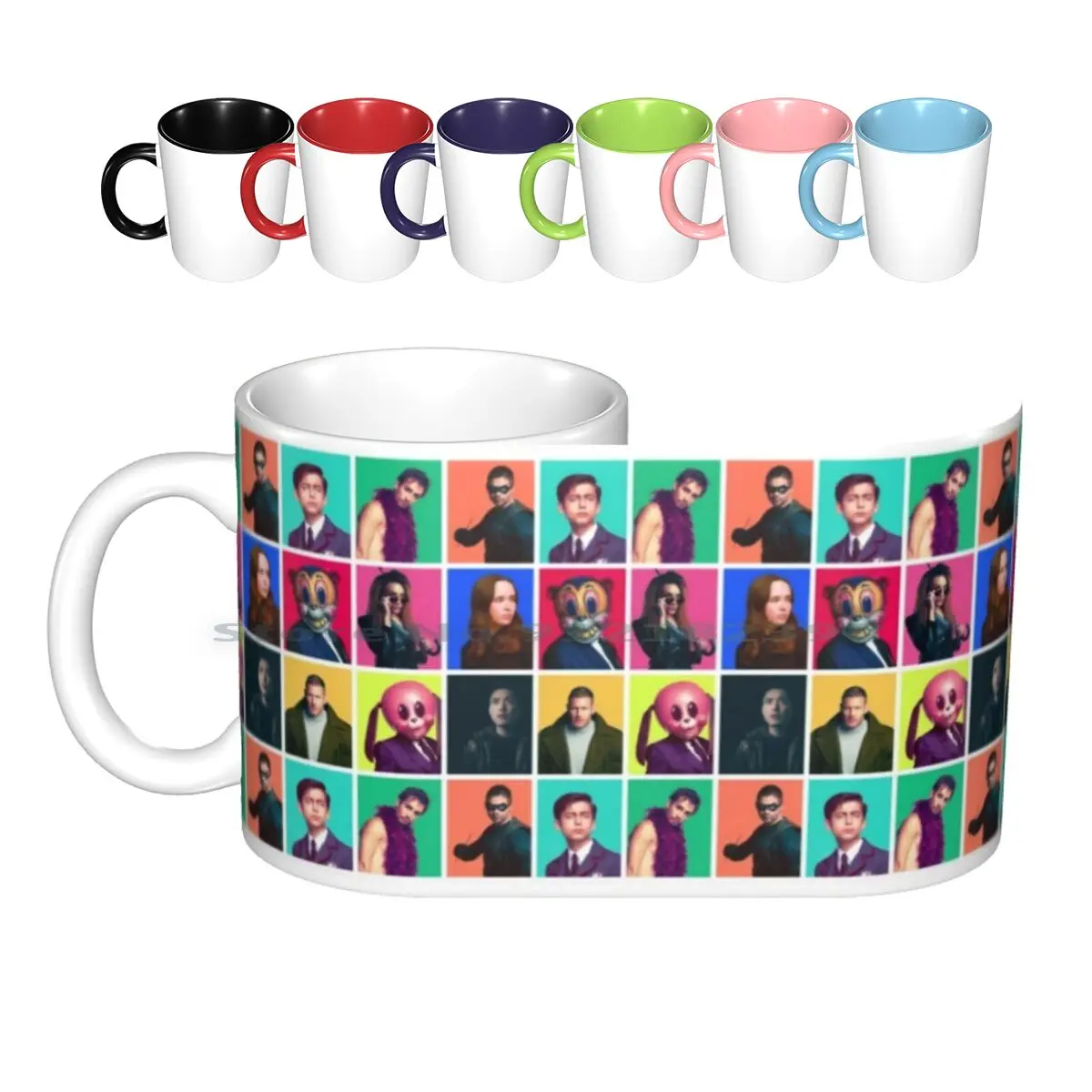 The Umbrella Academy-Character Collage Ceramic Mugs Coffee Cups Milk Tea Mug The Umbrella Academy Umbrella Academy Umbrella