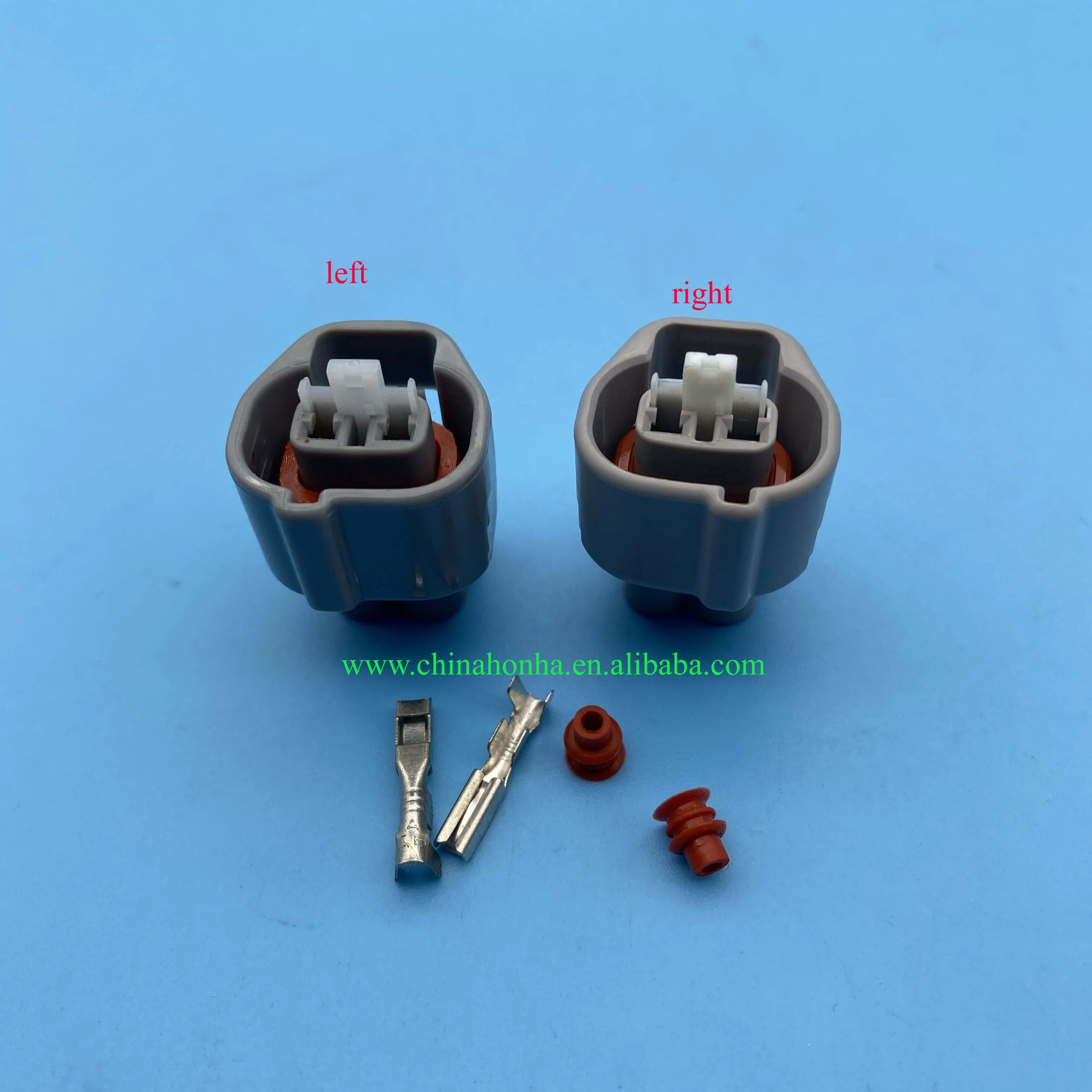 

2-pin automotive electrical connector left and right slots 90980-11156 90980-11149