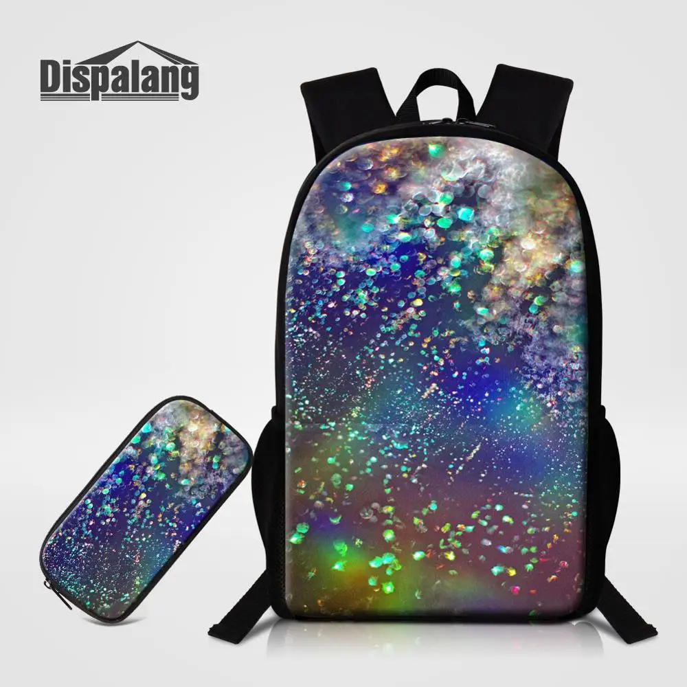 

2 PCS School Bag Set Backpack Pencil Case For Primary Galaxy Printed School Bag For Teenage Boys Girls Bagpack Rucksack Bookbags