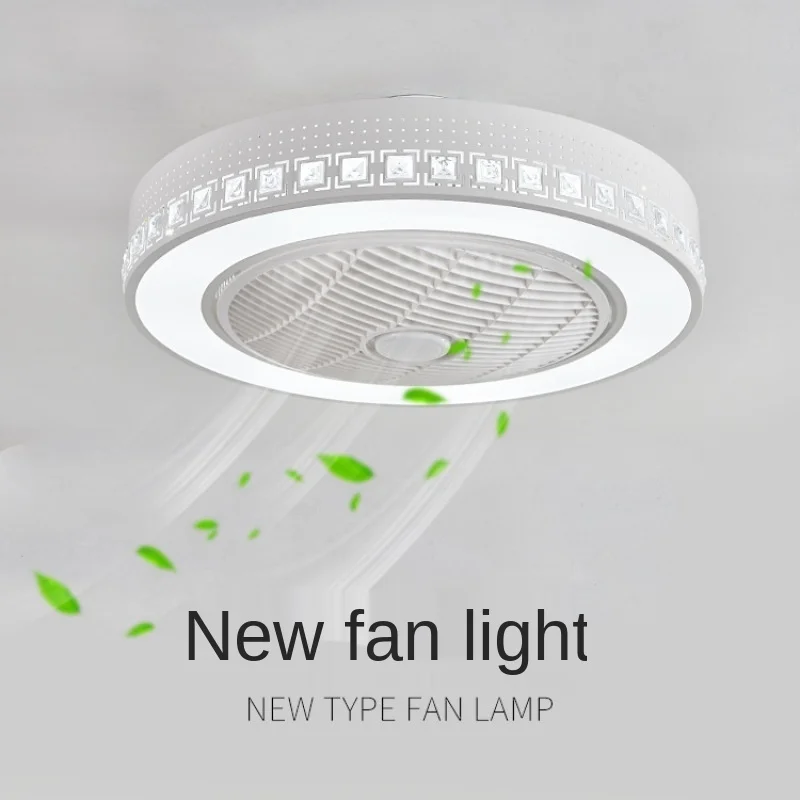 

LED Three-color Stepless Dimming Living Room Ceiling Lamp Modern Iron Art Remote Control Fan Lamp Round Bedroom Lamp Lighting