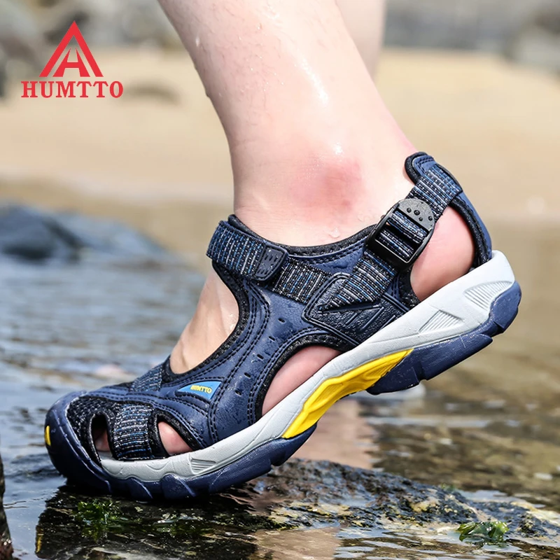 HUMTTO-Sandalias transpirables para hombre y mujer, zapatos de malla de secado rápido para senderismo, playa, exteriores, Verano