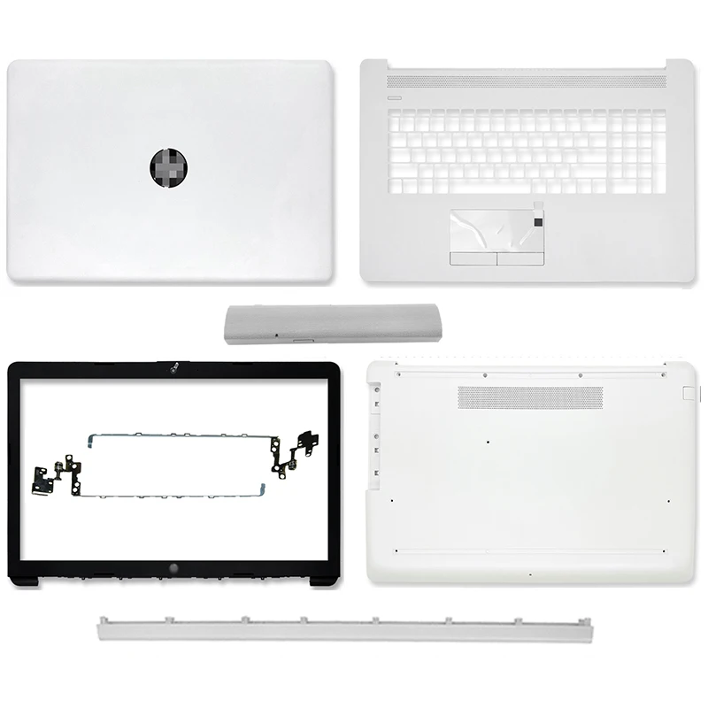 Original NEW Laptop LCD Back Cover/Front bezel/Hinges/Palmrest Upper Case/Bottom Case For HP 17-CA 17-BY Laptop Housing Cover