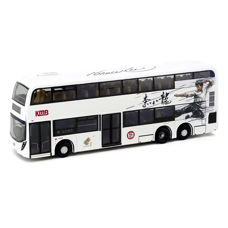 Tiny 1:110 KM-B ADL Enviro500 MMC Bruce Le-e White Alloy Simulation Model Car