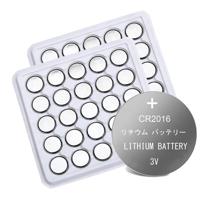 50pcs CR2016 3V Lithium Battery CR 2016 DL2016 LM2016 KCR2016 ECR2016 GPCR For Watch Toy Car Key Button Cell Coin Batteries