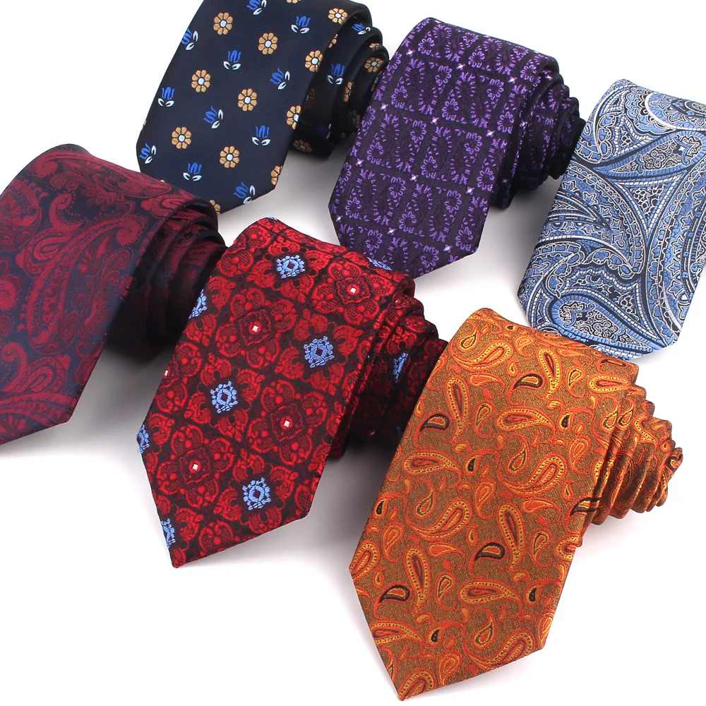 New Classic Tie Floral Woven Neck Tie For Wedding Business Suits Groom Paisley Ties Men\'s Necktie Jacquard Neck Wear Gifts