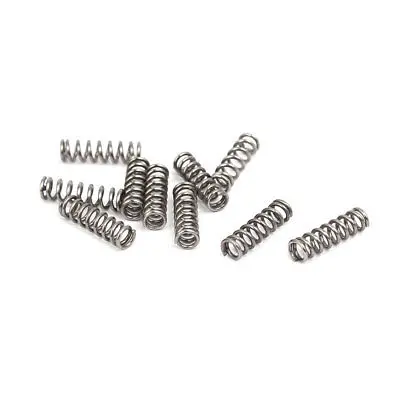 

0.5mmx3mmx10mm 304 Stainless Steel Compression Springs Silver Tone 10pcs