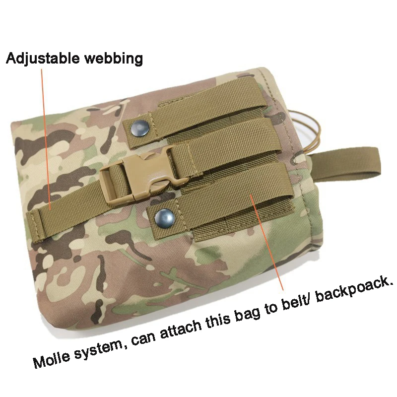 Folding Dump Bag Utility Magazine Recovery Pouch Bag DUMP Drop Pouches Bag Molle Mag Pouch Gun Ammo Foldable Bags