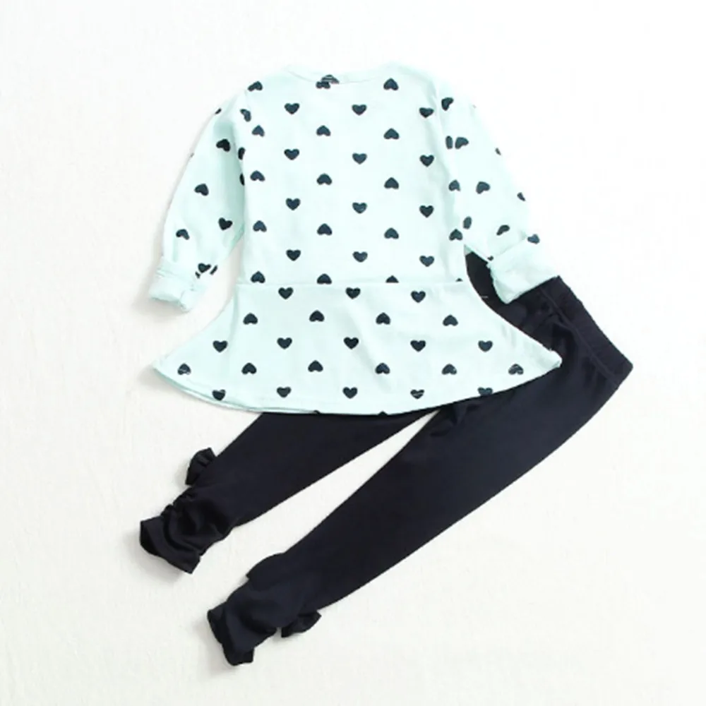 مجموعة ملابس علوية + سراويل للأطفال حديثي الولادة مقاس عقدة لطيفة للفتيات: 1-4 سنوات YF062 #2