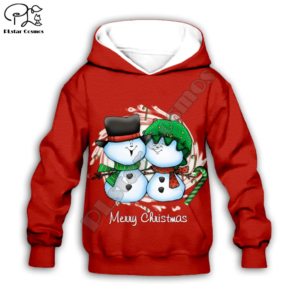 

Kids set Merry Christmas 3D print cartoon red hoodies Santa Claus costumes kawaii Sweatshirts zipper boy girl tshirts Pant