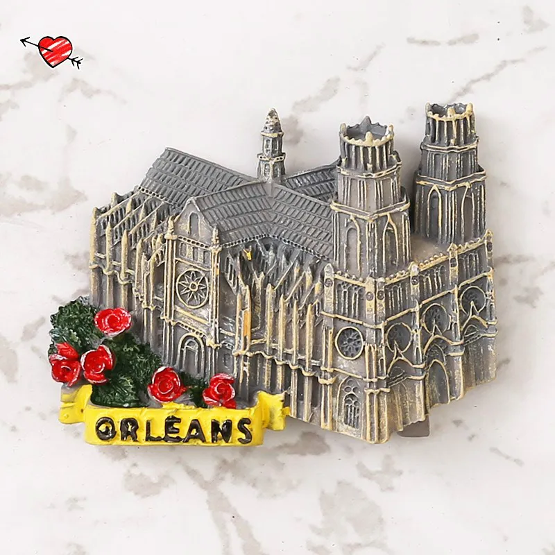Fridge Magnet French Flag Arc De Triomphe Paris Lyon Nancy Refrigerator Sticker Magnetic Resin Sticker Magnetic Tourist Souvenir