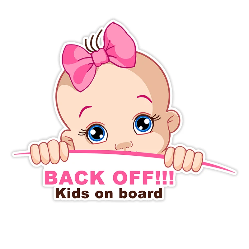 S52414# Various Size Car Sticker Back Off Kids On Board Personality Vinyl Decal Waterproof Car Sticker on Motorcycle Laptop