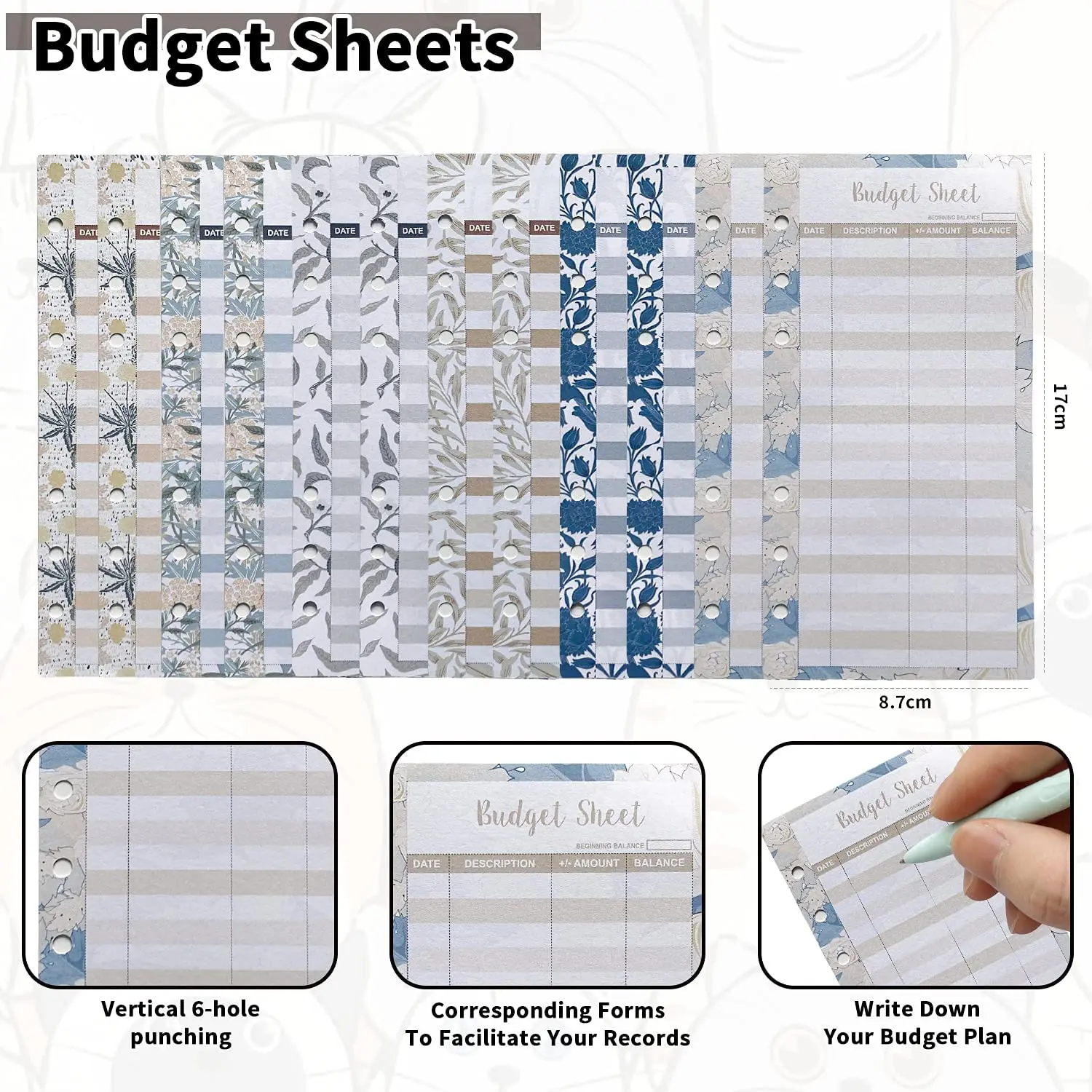 26 Pcs A6 Binder Budget Cash Envelope System for Money Savings Cute Animal Theme,with Expense Tracker Sheets for Finance Record