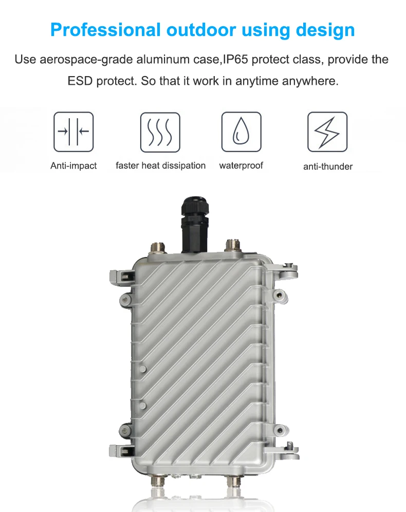 300Mbps Router Luar Ruangan 4G Kartu SIM Portabel Router Nirkabel Kecepatan Tinggi Luar Ruangan 4G LTE Nirkabel AP Wifi Router POE Wifi 2 * 18dBi
