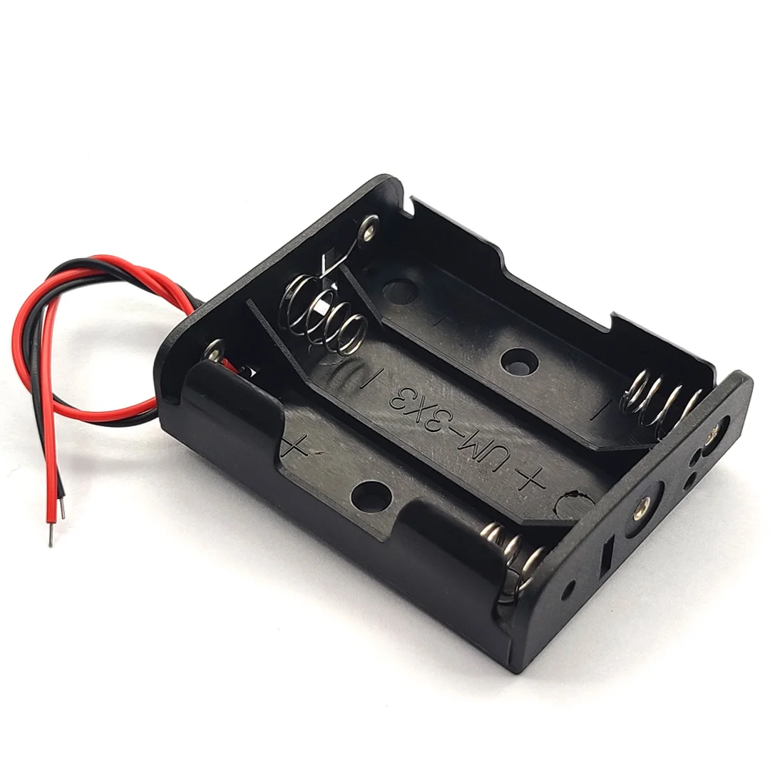 AA Battery Holder 3 x 1.5V AA Battery Case With Wire Leads 3AA Battery Box Plastic Battery Storage Case 4.5V DIY