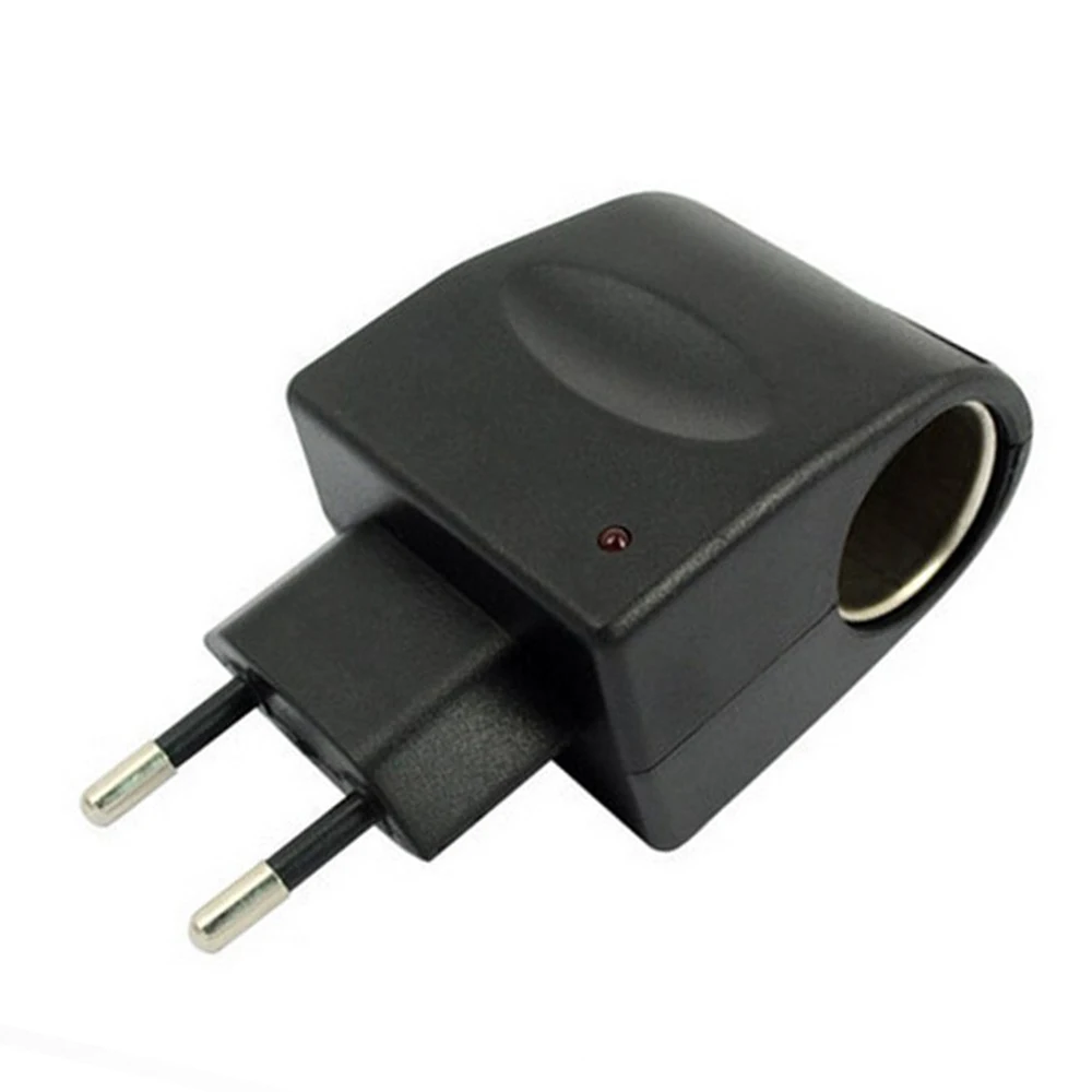 1PCS EU AC 220V To DC 12V Car Cigarette Lighter Power Adapter  Black Converter High Quality Automobile Accessories